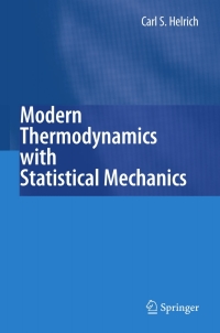 Cover image: Modern Thermodynamics with Statistical Mechanics 9783642099090