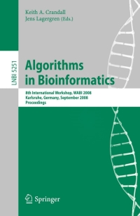 Titelbild: Algorithms in Bioinformatics 1st edition 9783540873600