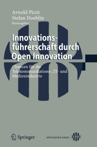 Imagen de portada: Innovationsführerschaft durch Open Innovation 1st edition 9783540877547