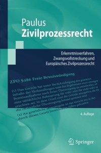 Imagen de portada: Zivilprozessrecht 4th edition 9783540880608