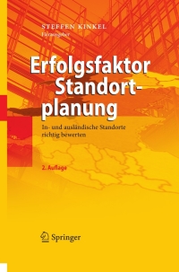 Imagen de portada: Erfolgsfaktor Standortplanung 2nd edition 9783540884705