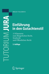Imagen de portada: Einführung in den Gutachtenstil 3rd edition 9783540886440