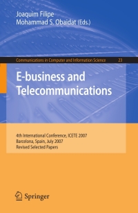 Cover image: E-business and Telecommunications 1st edition 9783540886525