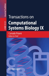 Imagen de portada: Transactions on Computational Systems Biology IX 1st edition 9783540887645
