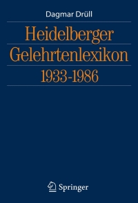 表紙画像: Heidelberger Gelehrtenlexikon 1933-1986 9783540888345