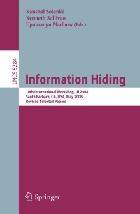 Imagen de portada: Information Hiding 1st edition 9783540889601