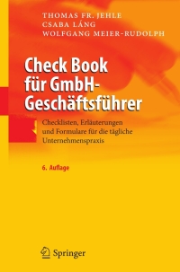 Omslagafbeelding: Check Book für GmbH-Geschäftsführer 6th edition 9783540890577