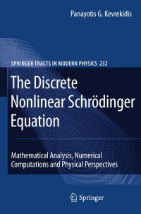 Titelbild: The Discrete Nonlinear Schrödinger Equation 9783540891987