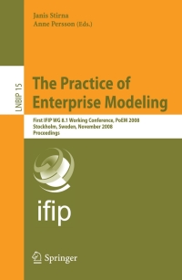 Cover image: The Practice of Enterprise Modeling 1st edition 9783540892175