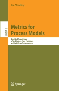 Titelbild: Metrics for Process Models 9783540892236