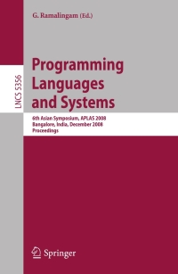 Imagen de portada: Programming Languages and Systems 1st edition 9783540893295