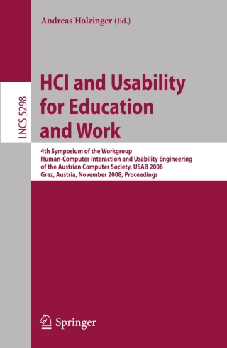 Omslagafbeelding: HCI and Usability for Education and Work 1st edition 9783540893493