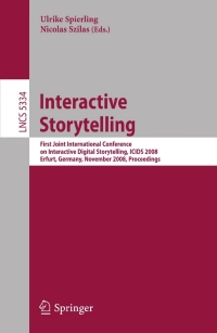 Cover image: Interactive Storytelling 1st edition 9783540894247