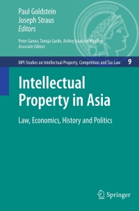 表紙画像: Intellectual Property in Asia 9783540897019