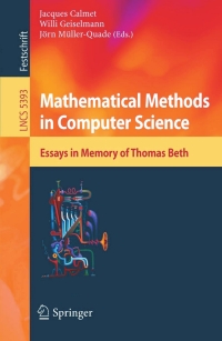 Imagen de portada: Mathematical Methods in Computer Science 1st edition 9783540899938