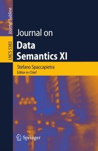 Imagen de portada: Journal on Data Semantics XI 1st edition 9783540921479