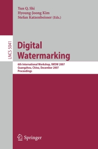 Cover image: Digital Watermarking 1st edition 9783540922384