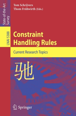 Cover image: Constraint Handling Rules 1st edition 9783540922421