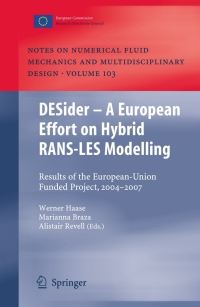 Cover image: DESider – A European Effort on Hybrid RANS-LES Modelling 1st edition 9783540927723