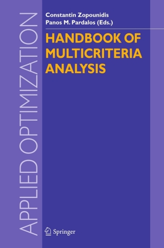 Cover image: Handbook of Multicriteria Analysis 1st edition 9783540928270