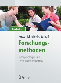 Imagen de portada: Forschungsmethoden in Psychologie und Sozialwissenschaften - für Bachelor 9783540959359