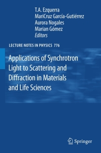 Cover image: Applications of Synchrotron Light to Scattering and Diffraction in Materials and Life Sciences 1st edition 9783540959670