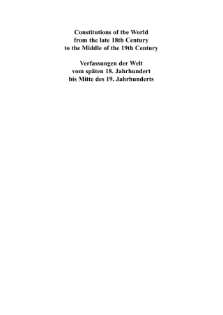Omslagafbeelding: Constitutional Documents of Austria, Hungary and Liechtenstein 1791–1849 1st edition 9783598356827