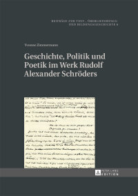 Cover image: Geschichte, Politik und Poetik im Werk Rudolf Alexander Schroeders 1st edition 9783631675366
