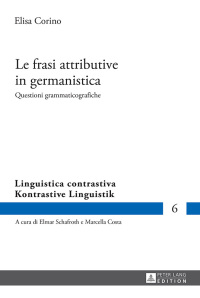 Cover image: Le frasi attributive in germanistica 1st edition 9783631661932