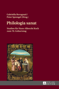 صورة الغلاف: Philologia sanat 1st edition 9783631676950
