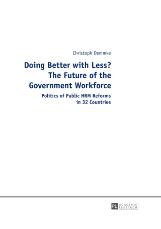 Imagen de portada: Doing Better with Less? The Future of the Government Workforce 1st edition 9783631677001