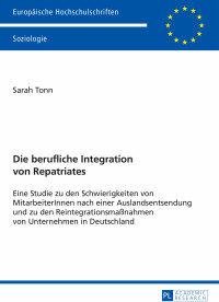 Cover image: Die berufliche Integration von Repatriates 1st edition 9783631675601