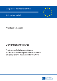 Imagen de portada: Der unbekannte Erbe 1st edition 9783631676271