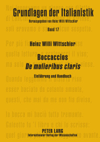 Cover image: Boccaccios «De mulieribus claris» 1st edition 9783631650783