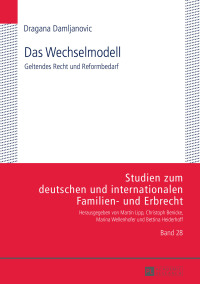 Imagen de portada: Das Wechselmodell 1st edition 9783631673829