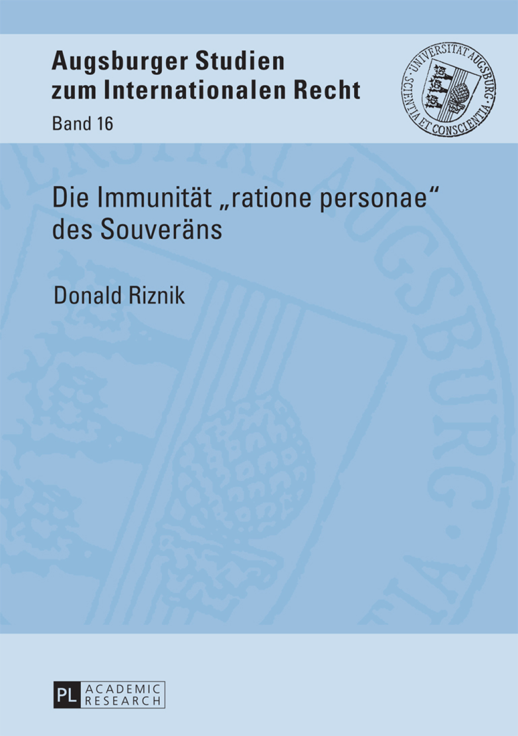 Die Immunitaet «ratione personae» des Souveraens 1st Edition