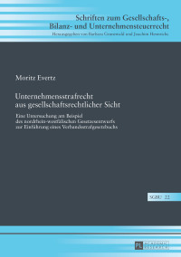 Imagen de portada: Unternehmensstrafrecht aus gesellschaftsrechtlicher Sicht 1st edition 9783631702000