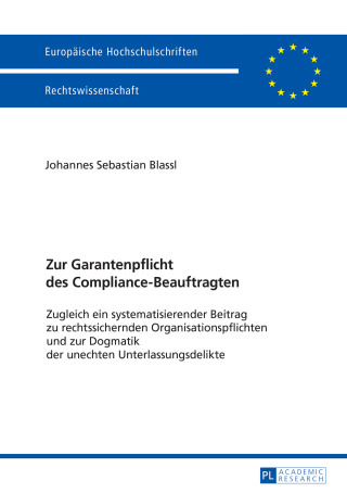 Imagen de portada: Zur Garantenpflicht des Compliance-Beauftragten 1st edition 9783631675113