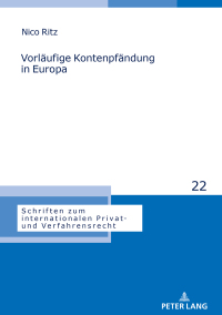 Immagine di copertina: Vorlaeufige Kontenpfaendung in Europa 1st edition 9783631648209