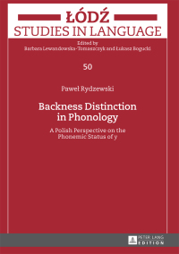 Immagine di copertina: Backness Distinction in Phonology 1st edition 9783631677254