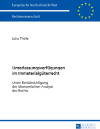 صورة الغلاف: Unterlassungsverfuegungen im Immaterialgueterrecht 1st edition 9783631713563