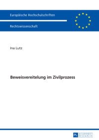 Cover image: Beweisvereitelung im Zivilprozess 1st edition 9783631714973