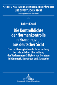 Omslagafbeelding: Die Kontrolldichte der Normenkontrolle in Skandinavien aus deutscher Sicht 1st edition 9783631621189