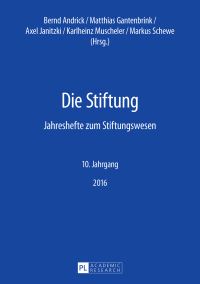 Omslagafbeelding: Die Stiftung 1st edition 9783631717417