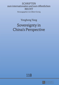 صورة الغلاف: Sovereignty in China’s Perspective 1st edition 9783631719282