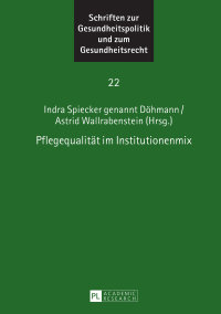 Cover image: Pflegequalitaet im Institutionenmix 1st edition 9783631720219