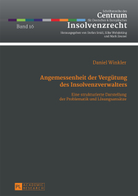Omslagafbeelding: Angemessenheit der Verguetung des Insolvenzverwalters 1st edition 9783631725023