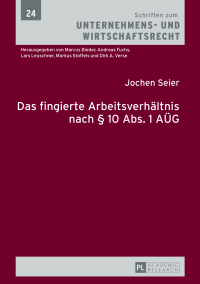 Cover image: Das fingierte Arbeitsverhaeltnis nach § 10 Abs. 1 AUeG 1st edition 9783631728703