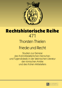 صورة الغلاف: Friede und Recht 1st edition 9783631732007