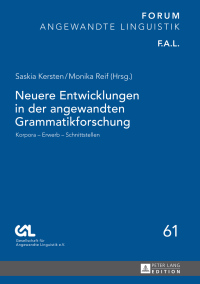 Titelbild: Neuere Entwicklungen in der angewandten Grammatikforschung 1st edition 9783631733479